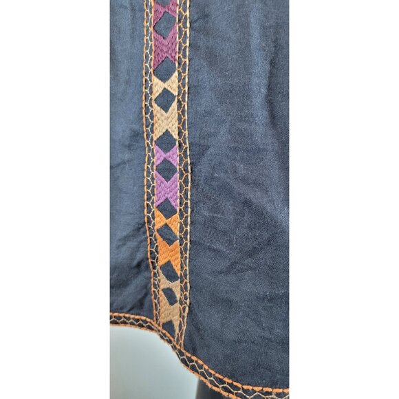 THML Antropologie Halter Dress Linen Blend Mini Boho Sz Xs Embroidered - Picture 7 of 14